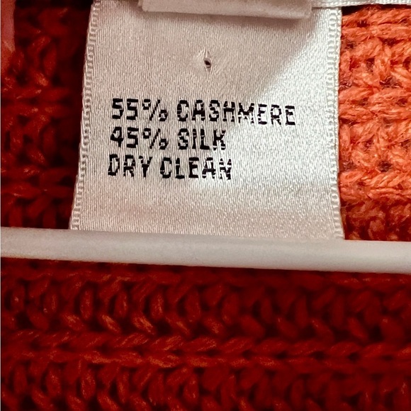 Talbots Peach Cashmiere & Silk Cardigan Sweater - Large (Petite) - Picture 6 of 9